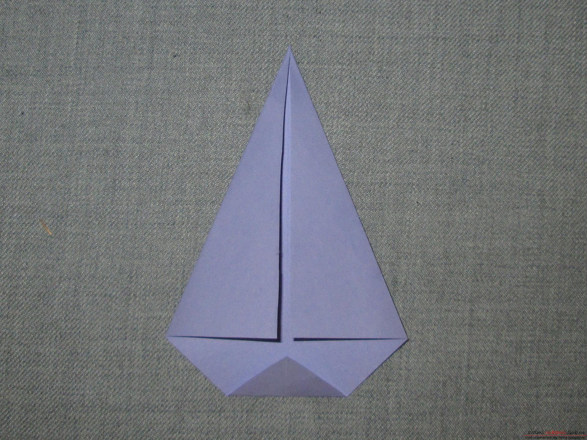 Этот подробный мастер-класс оригами из бумаги для детей 4 лет научит как сделать своими руками зайчика.. Фото №9