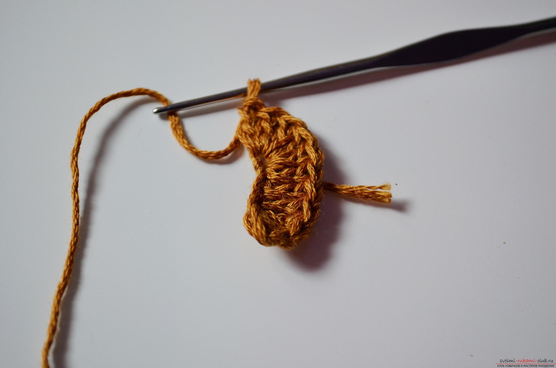 Фото к уроку вязания крючком заколки для волос 