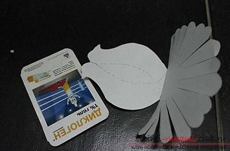 Белые голуби из бумаги. Фото №4