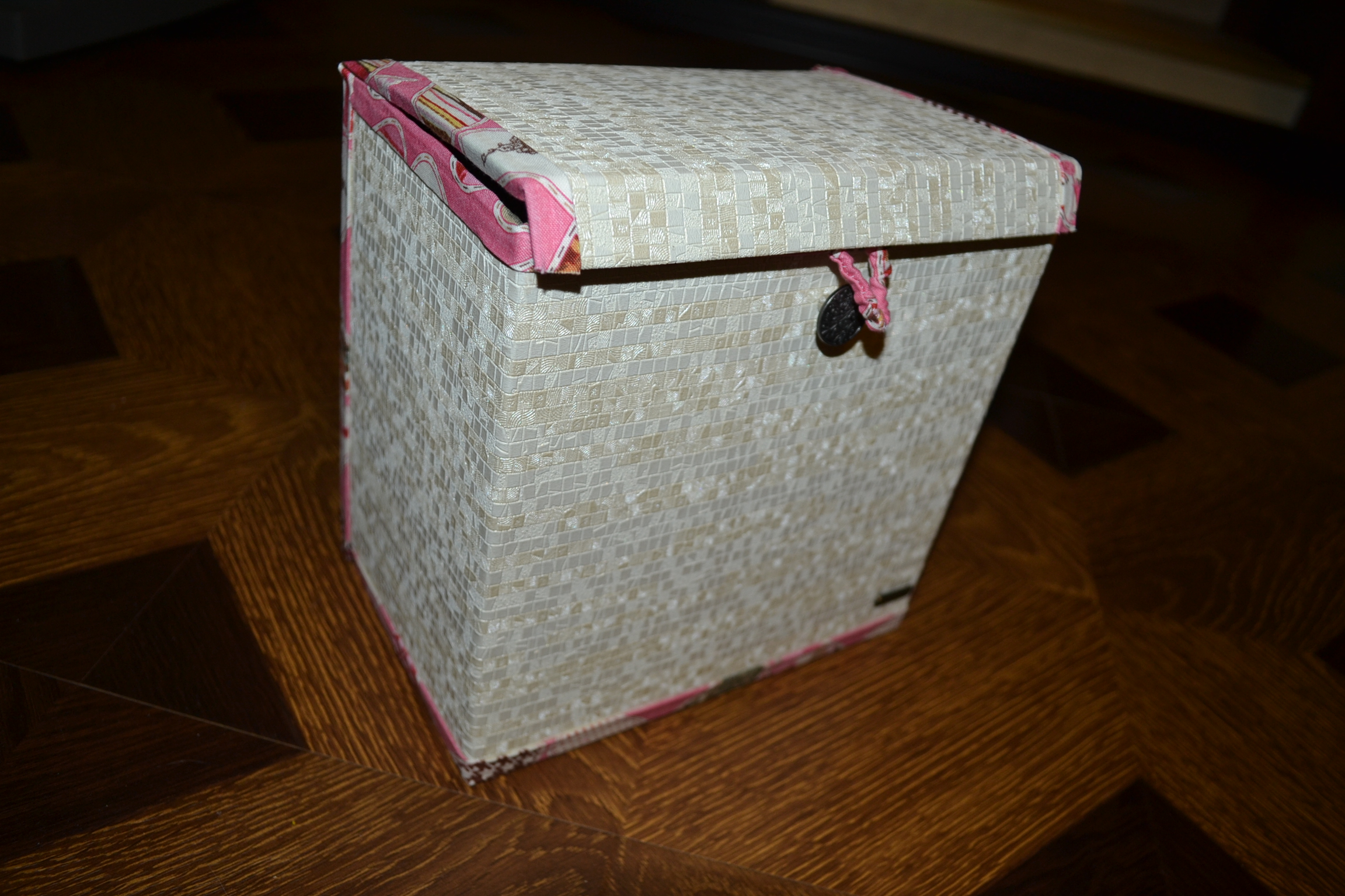 короб для хранения вещей своими руками из картонной коробки